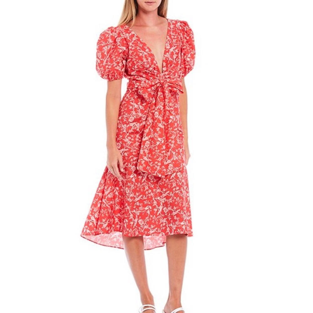 Sachin & Babi Courtney Puff Sleeve Midi Dress 4